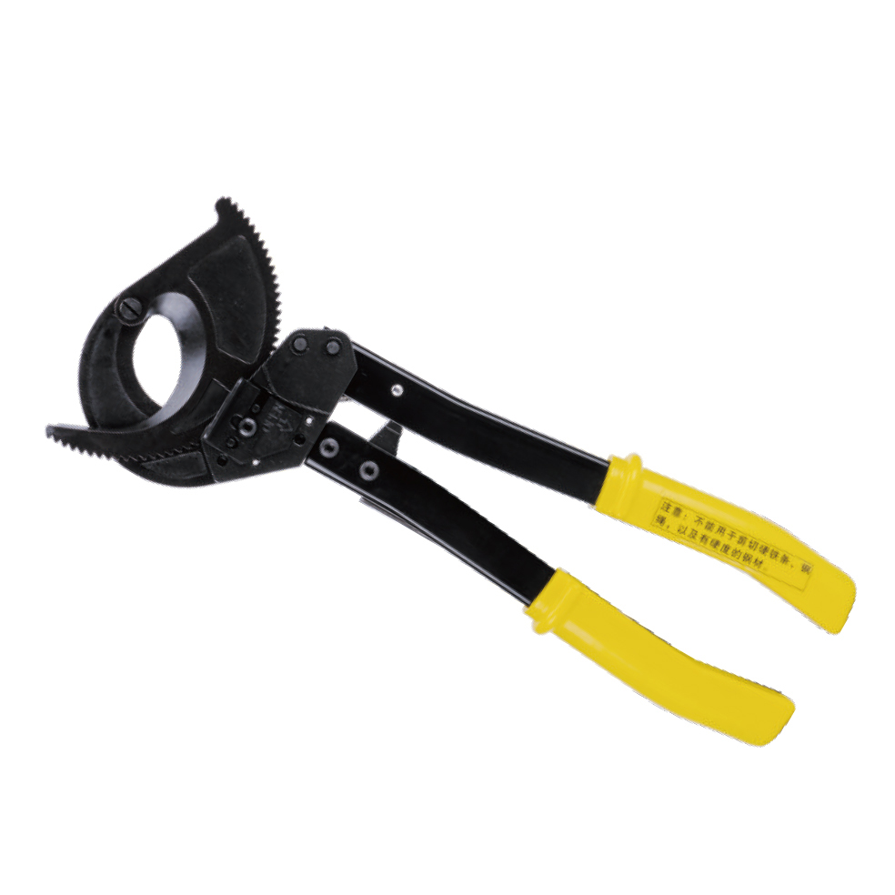 Ratchet Cable Cutter, High-Leverage Design, Electrician's Cutting Tool for Aluminum and Copper Cables, Ergonomic Handle, CC-500 Model