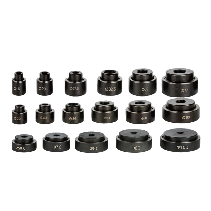 Precision Hole Punch Die Set, Industrial Grade Steel, Multiple Sizes, Black Finish, for Metalworking and Fabrication, Circular Dies