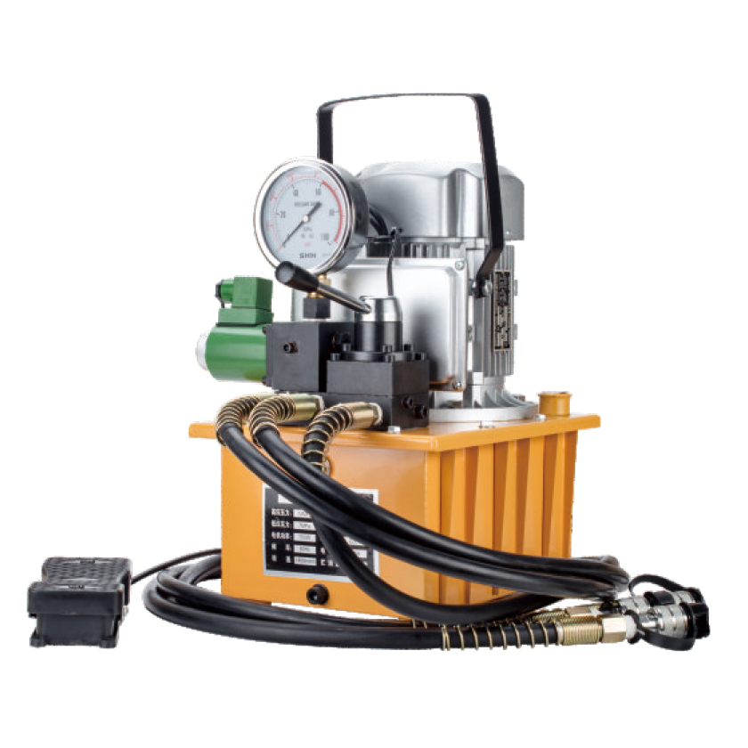 Electric Hydraulic Pump with Pressure Gauge, AC Motor, High Flow Power Unit, Industrial Grade, for Automotive and Construction, DB075-D1S2 Model