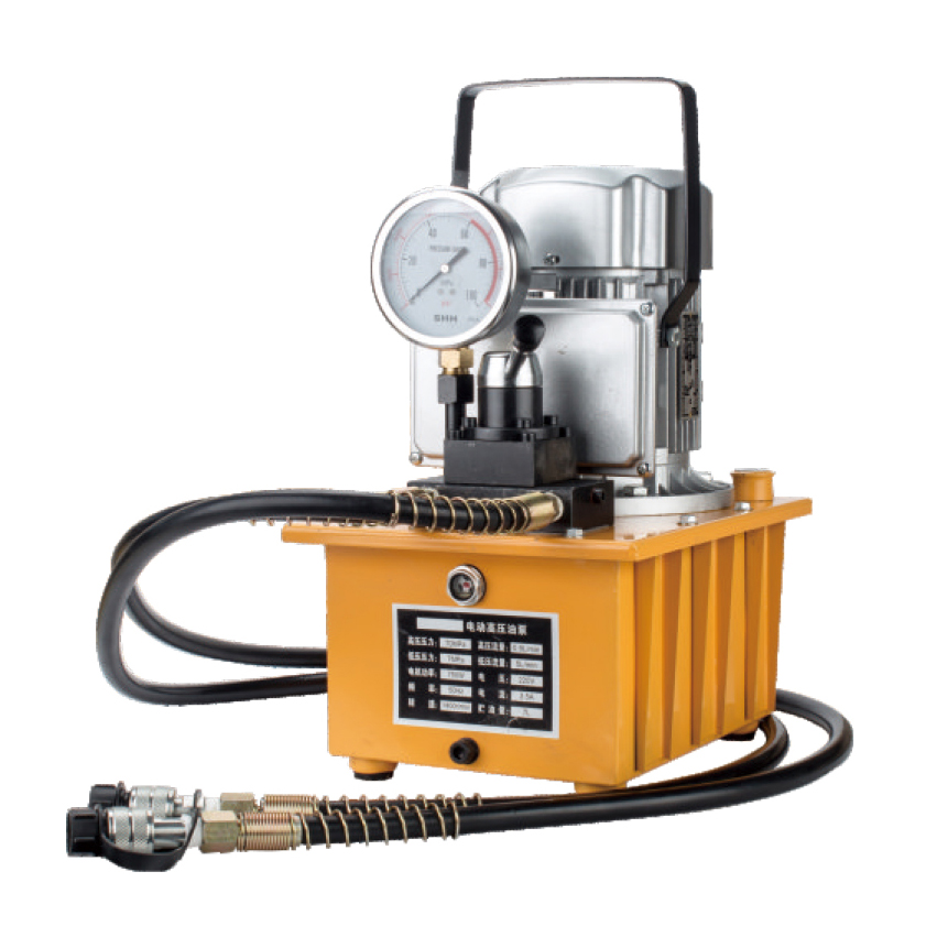 Heavy-Duty Portable Electric Hydraulic Pump, High Pressure Power Pack with Gauge for Industrial Use, DB075-S2 Model