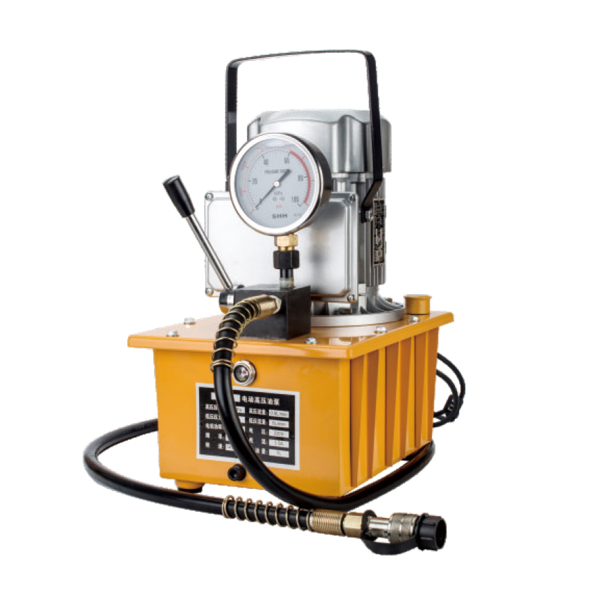 Portable Electric Hydraulic Pump with Pressure Gauge, High Power Industrial Grade, for Industrial Lifting, Ramming, Spreading, DN075-S1 Model
