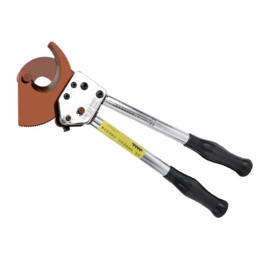 Ratchet Cable Cutter, Ergonomic Handle, High Leverage Transmission, for Aluminum and Copper Cables, Precise and Clean Cutting, Professional Electrician Tool, J-40 Model