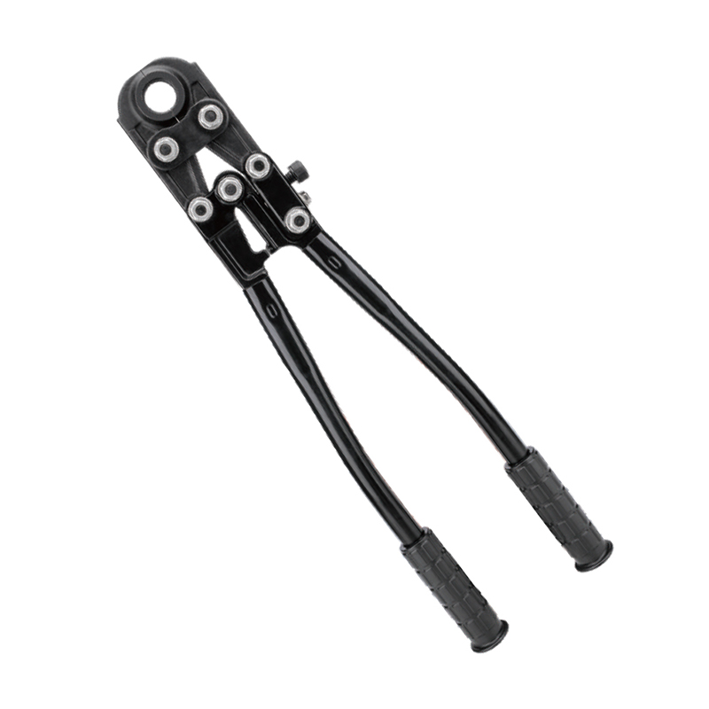 Heavy Duty Pipe Fitting Crimping Tool, Manual Piping Crimper Kit with Interchangeable Jaws, Black Handle, CW-20 Model
