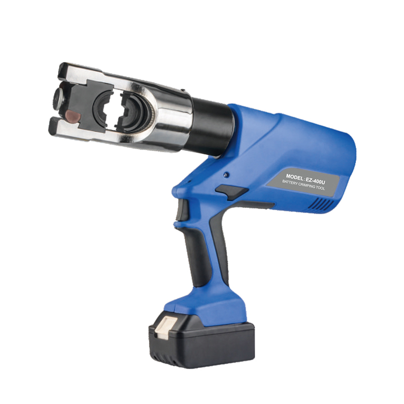 Battery Powered Hydraulic Tool, Electric Hydraulic Plier, Portable Industrial Handheld Crimper for Cables and Wires, Ergonomic and Compact Design, EZ-400U Model