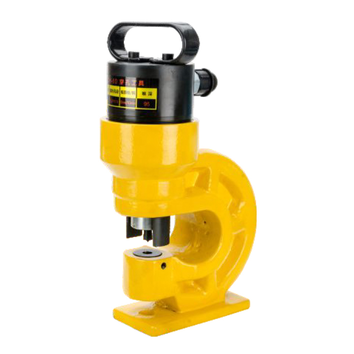 Heavy-Duty Electric Hydraulic Hole Puncher, Portable Metal Punching Tool, Steel Construction, Industrial-Grade Machinery, CH-60 Model
