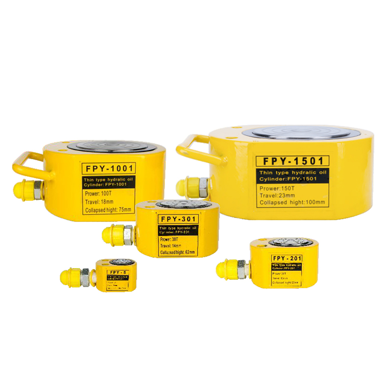 Compact Flat Hydraulic Cylinder, High-Strength Alloy, Industrial Grade Lifting Solution, for Machinery and Construction